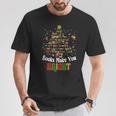 Books Make You Bright Books Christmas Tree Merry Xmas T-Shirt Unique Gifts