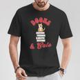 Books And Cats Book Lovers Cat Lovers Teacher Writer T-Shirt Unique Gifts