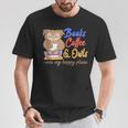 Books Coffee & Owls Are My Happy Place Book Lovers T-Shirt Unique Gifts