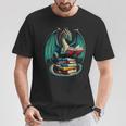 Books Dragon Reading Book Lover T-Shirt Unique Gifts