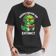 Books Never Go Extinct Reading Dinosaur Bookish Nerdy T-Shirt Unique Gifts