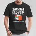 Books Make Me Happy Humans Make My Head Hurt T-Shirt Unique Gifts