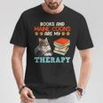 BOOKS AND MAINE COONS ARE MY THERAPY Main Coon T-Shirt Unique Gifts BOOKS AND MAINE COONS ARE MY THERAPY Main Coon T-Shirt Unique Gifts