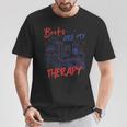 Books Are My Therapy Book Lover Bookworm Library T-Shirt Unique Gifts