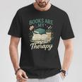 Books Are My Therapy Cozy Book Lover Reading & Coffee T-Shirt Unique Gifts Books Are My Therapy Cozy Book Lover Reading & Coffee T-Shirt Unique Gifts