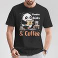 Books Reading Reader Panda Panda Books And Coffee T-Shirt Unique Gifts