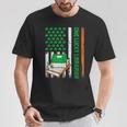 Books US American Flag One Lucky Librarian St Patrick's Day For Women Kids Men T-Shirt Unique Gifts