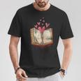 Bookworm Heart Librarian Book Nerd Library Reading T-Shirt Unique Gifts