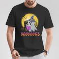 Boooks Cute Ghost Book Reading Halloween 2022 Teacher For Men Women Kids T-Shirt Unique Gifts