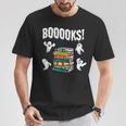 Booooks Ghost Reading Books Halloween Librarian Teacher T-Shirt Unique Gifts Booooks Ghost Reading Books Halloween Librarian Teacher T-Shirt Unique Gifts