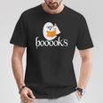 Booooks Halloween Cute Ghost Reading Library Books T-Shirt Unique Gifts