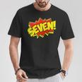 Boy Seven Superhero Comic Book Hero 7th Birthday Boy 7 Years T-Shirt Unique Gifts Boy Seven Superhero Comic Book Hero 7th Birthday Boy 7 Years T-Shirt Unique Gifts
