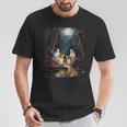 Camping Sheet Ghost Reading Book At Campfire Halloween T-Shirt Unique Gifts