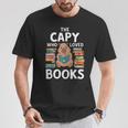 Capybara Book Lover Rodent Animal Capy Bookworm T-Shirt Unique Gifts