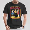Caring For Your Evil Cat Retro Dark Humor Book Cover T-Shirt Unique Gifts Caring For Your Evil Cat Retro Dark Humor Book Cover T-Shirt Unique Gifts
