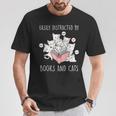 Cat & Book Lover Easily Distracted By Cats And Books For Men Women Kids T-Shirt Unique Gifts Cat & Book Lover Easily Distracted By Cats And Books For Men Women Kids T-Shirt Unique Gifts