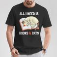 Cat Lovers All I Need Is Books & Cats Book Men Women Kids T-Shirt Unique Gifts