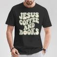 Christian Book Lover Coffee And Jesus Faith Reading T-Shirt Unique Gifts