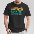 Coffee Books Dogs And Social Justice Human Rights Equality T-Shirt Unique Gifts Coffee Books Dogs And Social Justice Human Rights Equality T-Shirt Unique Gifts