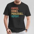 Coffee Books Pickleball Reading Lovers Bookworm T-Shirt Unique Gifts