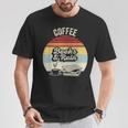 Coffee Books And Rain Reading Book Lover Retro T-Shirt Unique Gifts