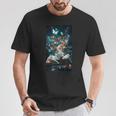 Cosmic Botanical Book Lover Reading T-Shirt Unique Gifts