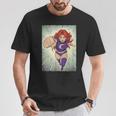 The Crimson Crescent 90s Retro Comic Book Superheroine Art T-Shirt Unique Gifts The Crimson Crescent 90s Retro Comic Book Superheroine Art T-Shirt Unique Gifts