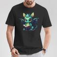 Cute Dragon With Book T-Shirt Unique Gifts