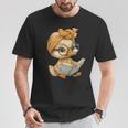 Cute Duckling Reading Book With T-Shirt Unique Gifts