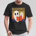 Cute Ghost Book Reading Halloween Teacher Puns Booooks For Men Women Kids T-Shirt Unique Gifts