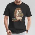 Cute Hedgehog Classics Stories Knowledge Fiction Reading T-Shirt Unique Gifts