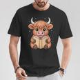 Cute Highland Cow Reading Book T-Shirt Unique Gifts