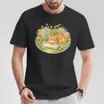 Cute Kawaii Cat Books Flowers T-Shirt Unique Gifts Cute Kawaii Cat Books Flowers T-Shirt Unique Gifts