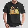 Cute Kawaii Frog Books Flowers T-Shirt Unique Gifts Cute Kawaii Frog Books Flowers T-Shirt Unique Gifts