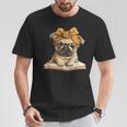 Cute Pug Reading Dog Book Lover Animal Graphic Baby Portrait T-Shirt Unique Gifts