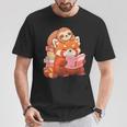 Cute Red Panda Reading Book Sloth Kawaii Animal T-Shirt Unique Gifts