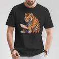 Cute Tiger Is Reading a Book Reading Tiger T-Shirt Unique Gifts