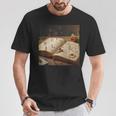 Dark Academia Vintage Book And Floating Letters Graphic T-Shirt Unique Gifts