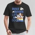 Dog Books Life Is Great T-Shirt Unique Gifts