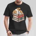 Dog Reading Book Pajama Sleep T-Shirt Unique Gifts