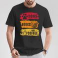 Dogs Books And Coffee Dog Book Reader Lover T-Shirt Unique Gifts