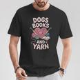 Dogs Books And Yarn Crocheter Crocheting T-Shirt Unique Gifts Dogs Books And Yarn Crocheter Crocheting T-Shirt Unique Gifts
