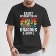 Dragon Reading Book Retro Vintage 80s Library Bookworm T-Shirt Unique Gifts Dragon Reading Book Retro Vintage 80s Library Bookworm T-Shirt Unique Gifts