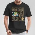 Drink Coffee Read A Book Pet Dogs Iced Coffee And Dogs T-Shirt Unique Gifts