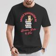 Easily Distracted By Books Cats Tea Book Lovers Librarians T-Shirt Unique Gifts
