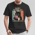 Easily Distracted By Cats And Books For Cat Lovers For Men Women Girls Kids T-Shirt Unique Gifts Easily Distracted By Cats And Books For Cat Lovers For Men Women Girls Kids T-Shirt Unique Gifts