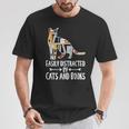 Easily Distracted By Cats And Books Reader Cat Lovers For Men Women Girls Kids T-Shirt Unique Gifts Easily Distracted By Cats And Books Reader Cat Lovers For Men Women Girls Kids T-Shirt Unique Gifts