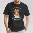 Easily Distracted By Cats And Books Shirts Book Lover T-Shirt Unique Gifts