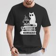 Easily Distracted Cats Coffee And Books T-Shirt Unique Gifts