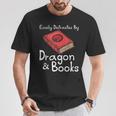 Easily Distracted By Dragon & Book Nerds Dragon Lover Girls T-Shirt Unique Gifts Easily Distracted By Dragon & Book Nerds Dragon Lover Girls T-Shirt Unique Gifts